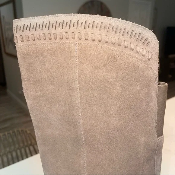 Vince Camuto “Madolee” Taupe Suede Over-the-Knee Block Heel Boots - Picture 7 of 16